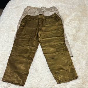 Banana Republic Satin Joggers - BEIGE